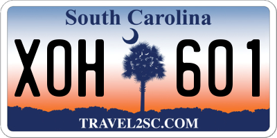 SC license plate XOH601