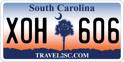 SC license plate XOH606