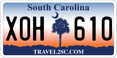 SC license plate XOH610