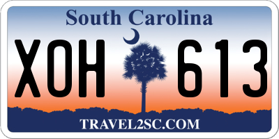 SC license plate XOH613