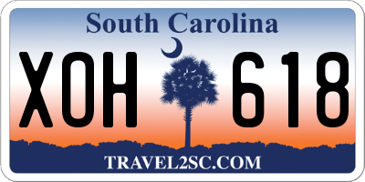 SC license plate XOH618