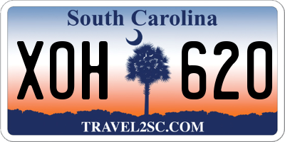 SC license plate XOH620