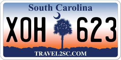 SC license plate XOH623