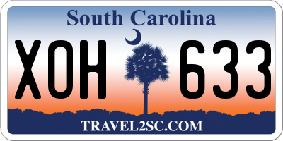 SC license plate XOH633