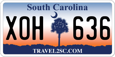 SC license plate XOH636