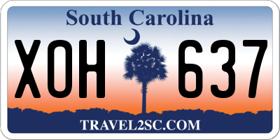 SC license plate XOH637