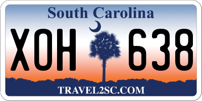 SC license plate XOH638