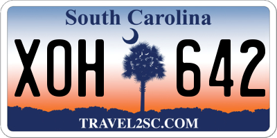 SC license plate XOH642