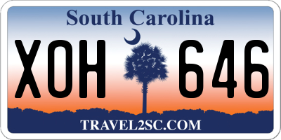 SC license plate XOH646