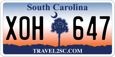 SC license plate XOH647