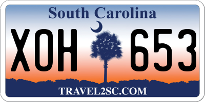 SC license plate XOH653