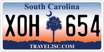 SC license plate XOH654
