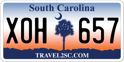 SC license plate XOH657