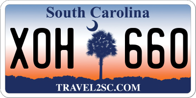 SC license plate XOH660