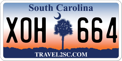 SC license plate XOH664