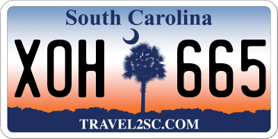 SC license plate XOH665