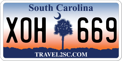 SC license plate XOH669