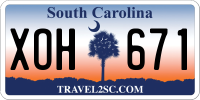 SC license plate XOH671