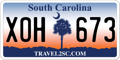 SC license plate XOH673