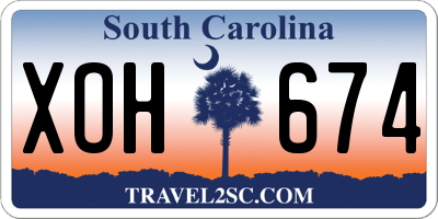 SC license plate XOH674