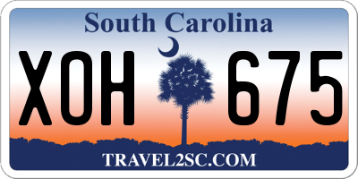 SC license plate XOH675