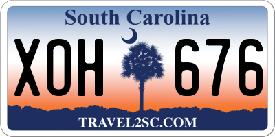 SC license plate XOH676