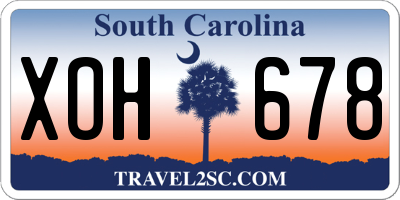 SC license plate XOH678