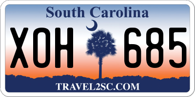 SC license plate XOH685