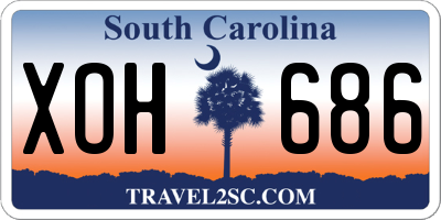 SC license plate XOH686