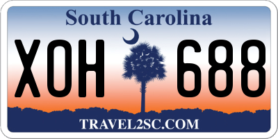 SC license plate XOH688