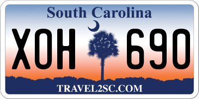 SC license plate XOH690