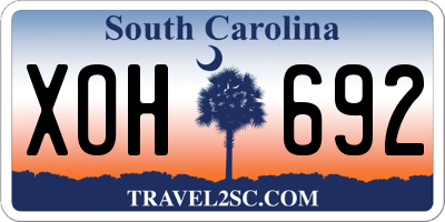 SC license plate XOH692