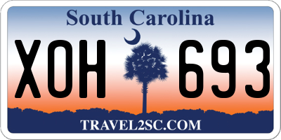 SC license plate XOH693