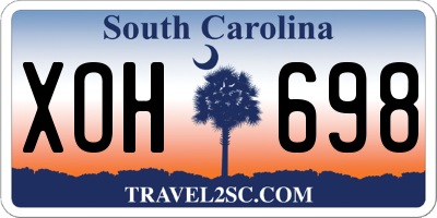 SC license plate XOH698