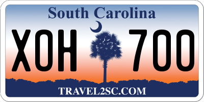 SC license plate XOH700
