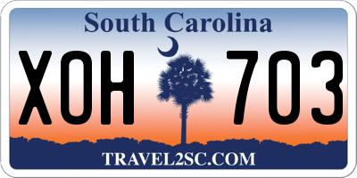 SC license plate XOH703