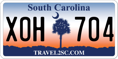 SC license plate XOH704