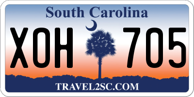 SC license plate XOH705