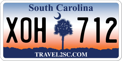 SC license plate XOH712