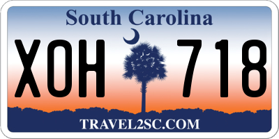 SC license plate XOH718