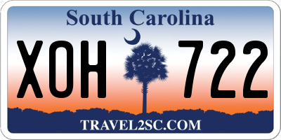 SC license plate XOH722