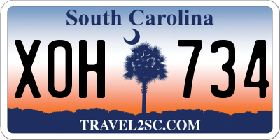 SC license plate XOH734