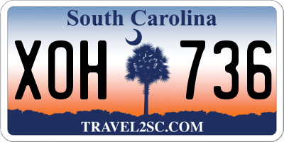 SC license plate XOH736