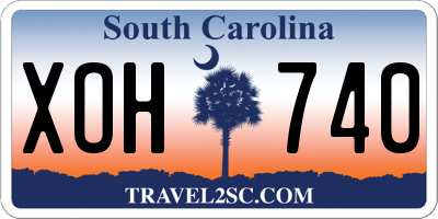 SC license plate XOH740