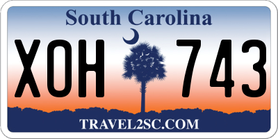 SC license plate XOH743