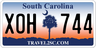 SC license plate XOH744