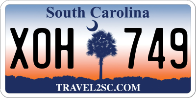 SC license plate XOH749