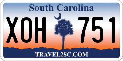 SC license plate XOH751