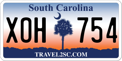 SC license plate XOH754