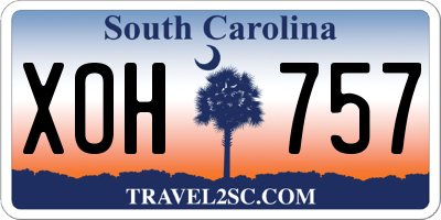 SC license plate XOH757